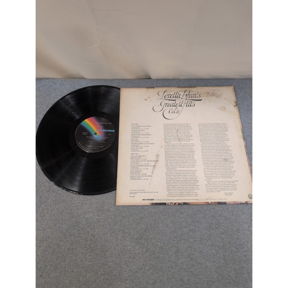 Loretta Lynn Greatest Hits Vol II Vinyl LP MCA-420 Country Music Record - Picture 2 of 2